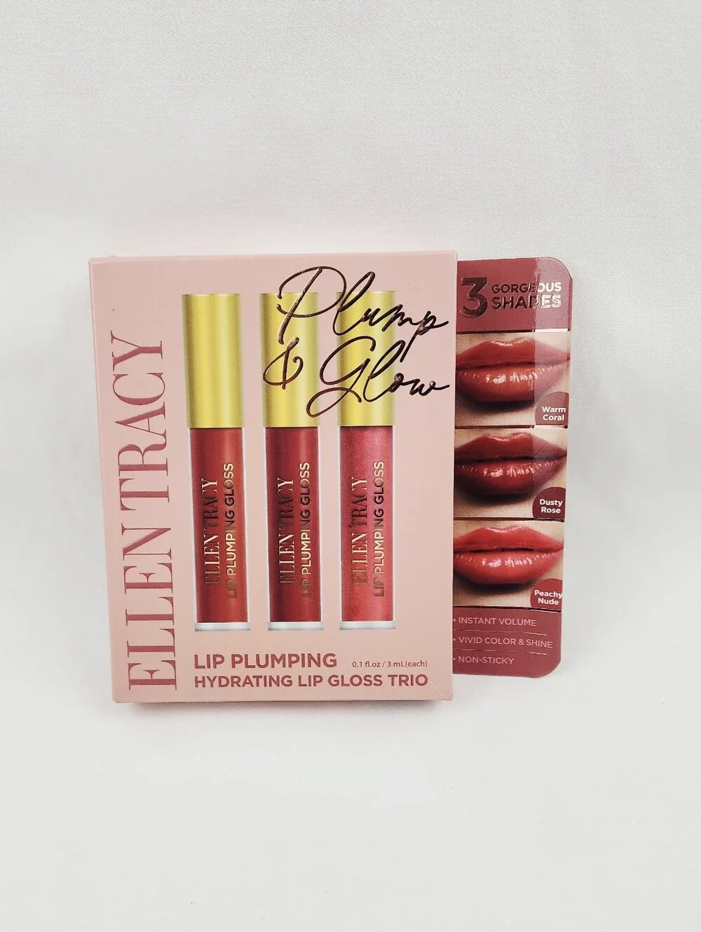Ellen Tracy Lip Plumping Hydrating Lip Gloss Trio